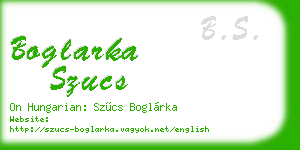 boglarka szucs business card